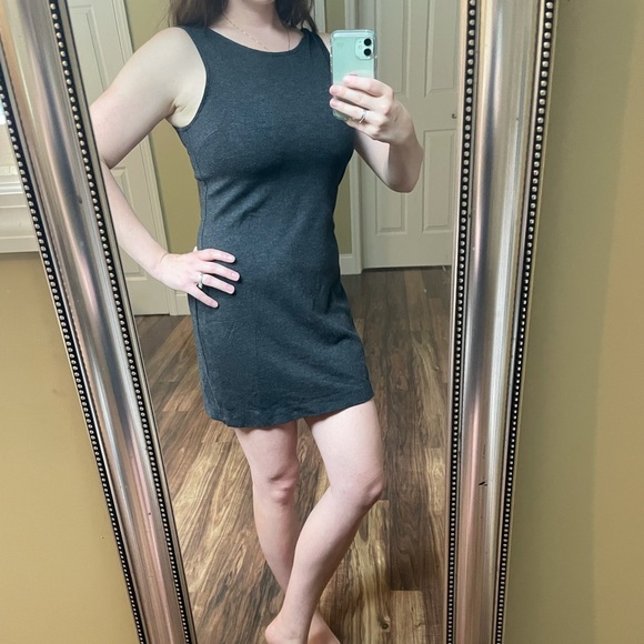 JCrew Dark Heathered Grey Sleeveless Dress - Picture 1 of 4